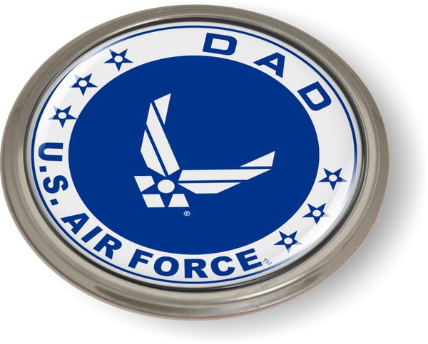 U.S. Air Force Dad Emblem (White Wings)